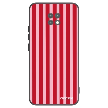 Picasee silikónový čierny obal pre Xiaomi Redmi Note 9T - Lines red