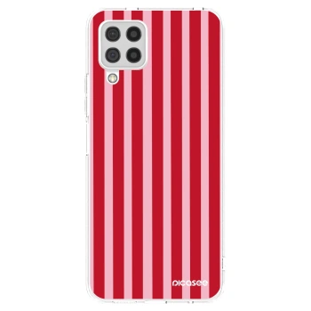 Picasee silikónový prehľadný obal pre Samsung Galaxy A22 A225F 4G - Lines red