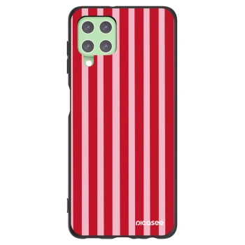 Picasee silikónový čierny obal pre Samsung Galaxy A22 A225F 4G - Lines red