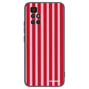 Picasee silikónový čierny obal pre Xiaomi Redmi 10 - Lines red