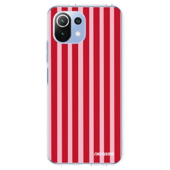 Picasee silikónový prehľadný obal pre Xiaomi 11 Lite 5G NE - Lines red