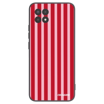 Picasee silikónový čierny obal pre Realme 8i - Lines red