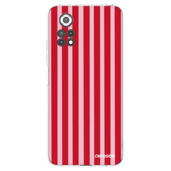 Picasee silikónový prehľadný obal pre Xiaomi Poco X4 Pro 5G - Lines red