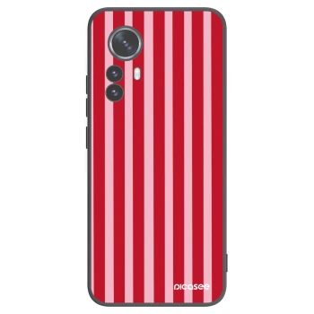 Picasee silikónový čierny obal pre Xiaomi 12 Pro - Lines red