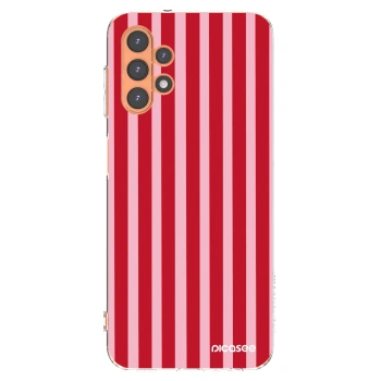 Picasee silikónový prehľadný obal pre Samsung Galaxy A13 4G A135 - Lines red