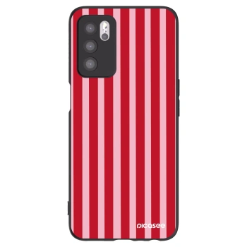 Picasee silikónový čierny obal pre OPPO A16s - Lines red