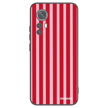 Picasee silikónový čierny obal pre Xiaomi 12X - Lines red