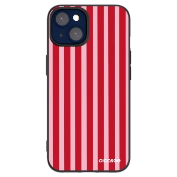 Picasee silikónový čierny obal pre Apple iPhone 14 - Lines red