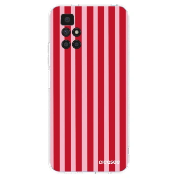 Picasee silikónový prehľadný obal pre Xiaomi Redmi 10 (2022) - Lines red