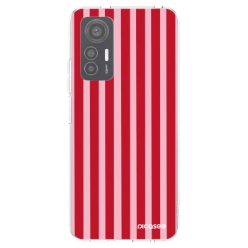 Picasee silikónový prehľadný obal pre Xiaomi 12 Lite - Lines red