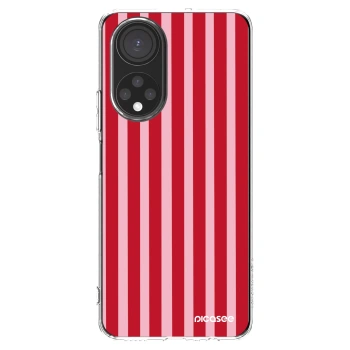 Picasee silikónový prehľadný obal pre Honor X7 - Lines red
