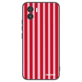 Picasee silikónový čierny obal pre Xiaomi Redmi A1 - Lines red