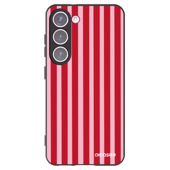 Picasee silikónový čierny obal pre Samsung Galaxy S23 5G - Lines red