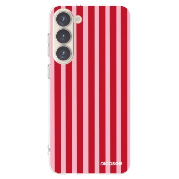 Picasee silikónový prehľadný obal pre Samsung Galaxy S23+ 5G - Lines red