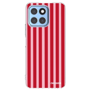 Picasee silikónový prehľadný obal pre Honor X8 5G - Lines red