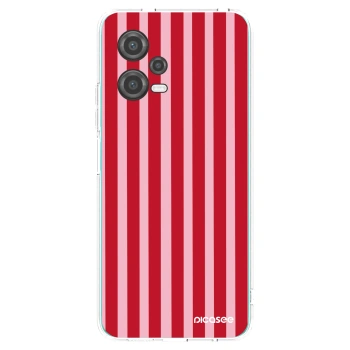 Picasee silikónový prehľadný obal pre Xiaomi Poco X5 - Lines red
