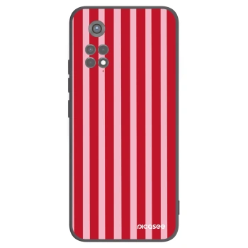 Picasee silikónový čierny obal pre Xiaomi Redmi Note 11S 5G - Lines red