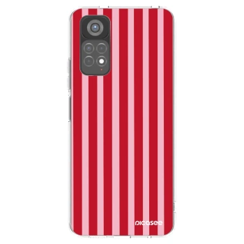 Picasee silikónový prehľadný obal pre Xiaomi Redmi Note 11S 5G - Lines red