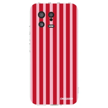 Picasee silikónový prehľadný obal pre Xiaomi 13 - Lines red