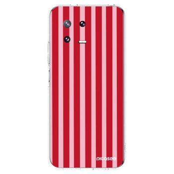 Picasee silikónový prehľadný obal pre Xiaomi 13 Pro - Lines red
