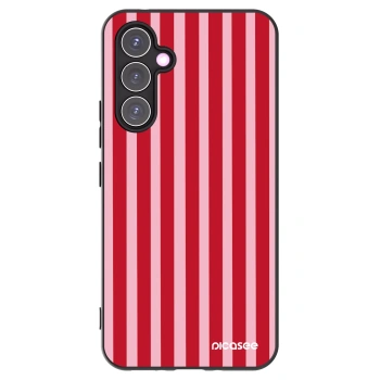 Picasee silikónový čierny obal pre Samsung Galaxy A54 5G A546B - Lines red
