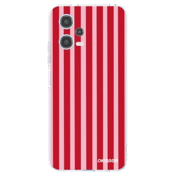 Picasee silikónový prehľadný obal pre Xiaomi Redmi Note 12 5G - Lines red