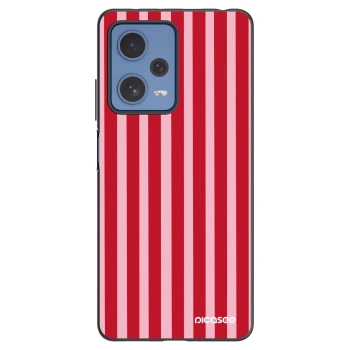 Picasee silikónový čierny obal pre Xiaomi Redmi Note 12 Pro 5G - Lines red