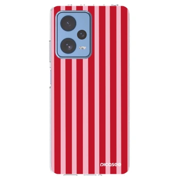 Picasee silikónový prehľadný obal pre Xiaomi Redmi Note 12 Pro 5G - Lines red