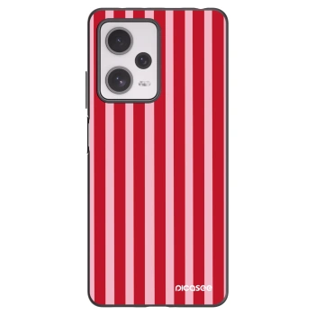 Picasee silikónový čierny obal pre Xiaomi Redmi Note 12 Pro+ 5G - Lines red
