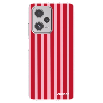 Picasee silikónový prehľadný obal pre Xiaomi Redmi Note 12 Pro+ 5G - Lines red