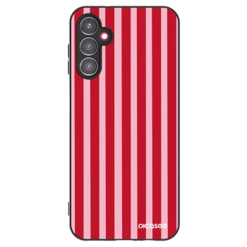 Picasee silikónový čierny obal pre Samsung Galaxy A14 4G A145R - Lines red