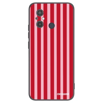 Picasee silikónový čierny obal pre Xiaomi Redmi 12C - Lines red