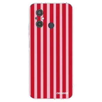 Picasee silikónový prehľadný obal pre Xiaomi Redmi 12C - Lines red