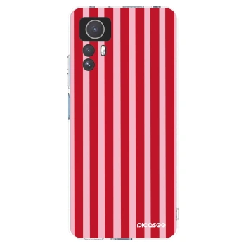 Picasee silikónový prehľadný obal pre Xiaomi Redmi Note 12S - Lines red