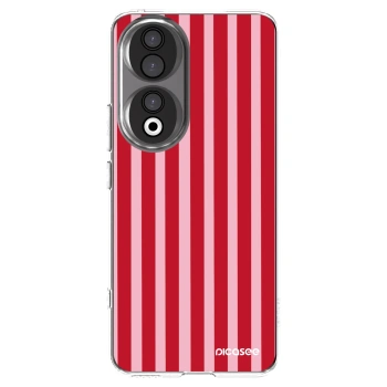 Picasee silikónový prehľadný obal pre Honor 90 5G - Lines red