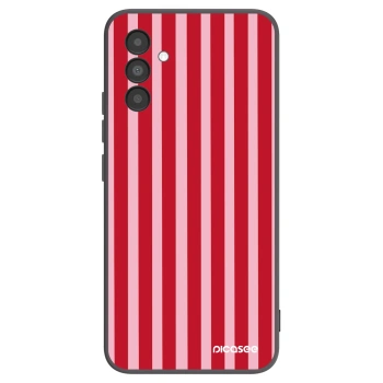 Picasee silikónový čierny obal pre Samsung Galaxy A04s A047F - Lines red