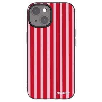 Picasee silikónový čierny obal pre Apple iPhone 15 - Lines red