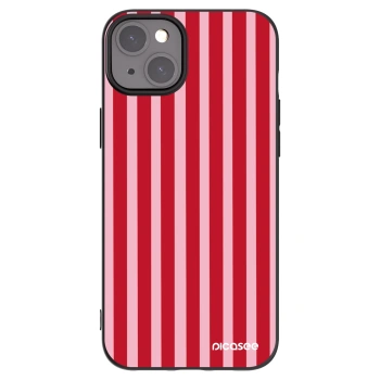 Picasee silikónový čierny obal pre Apple iPhone 15 Plus - Lines red