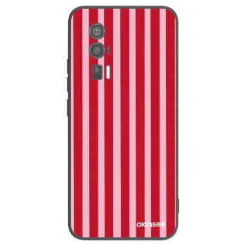 Picasee silikónový čierny obal pre Xiaomi Poco F5 Pro 5G - Lines red