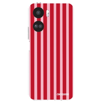 Picasee silikónový prehľadný obal pre Honor 90 Lite 5G - Lines red