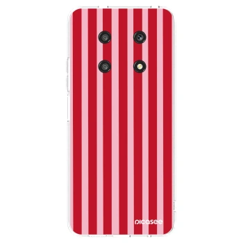 Picasee silikónový prehľadný obal pre Honor Magic4 Lite 5G - Lines red