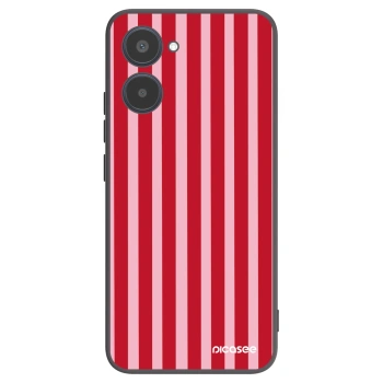 Picasee silikónový čierny obal pre Realme 10 4G - Lines red