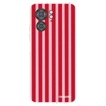 Picasee silikónový prehľadný obal pre Motorola Edge 40 - Lines red