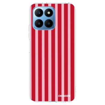 Picasee silikónový prehľadný obal pre Honor 70 Lite - Lines red