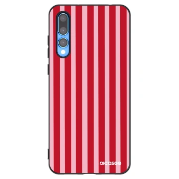 Picasee silikónový čierny obal pre Huawei P20 Pro - Lines red