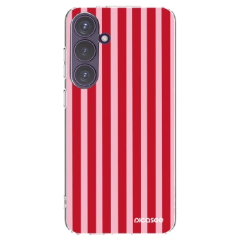 Picasee silikónový prehľadný obal pre Samsung Galaxy S24+ S926B 5G - Lines red