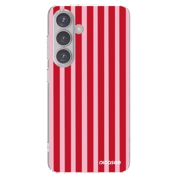 Picasee silikónový prehľadný obal pre Samsung Galaxy S24 S921B 5G - Lines red