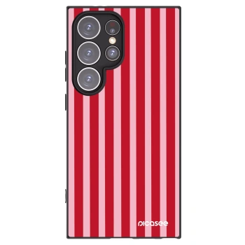 Picasee silikónový čierny obal pre Samsung Galaxy S24 Ultra S928B 5G - Lines red