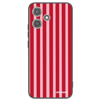 Picasee silikónový čierny obal pre Xiaomi Redmi 12 5G - Lines red