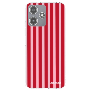 Picasee silikónový prehľadný obal pre Xiaomi Redmi 12 5G - Lines red